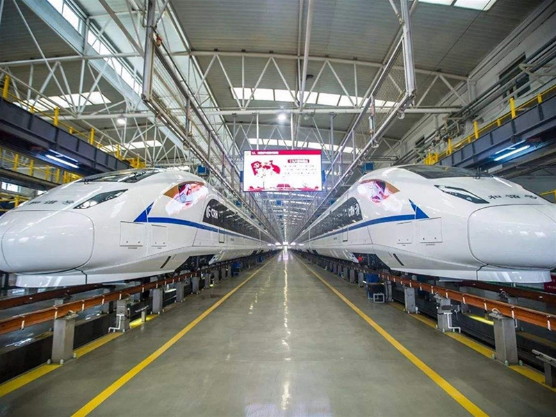 絲桿升降平臺應(yīng)用-動(dòng)車檢測平臺